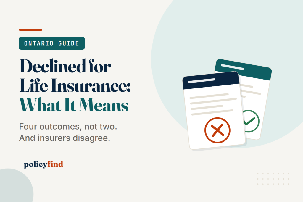 Two life insurance applications with different outcomes, one declined and one approved