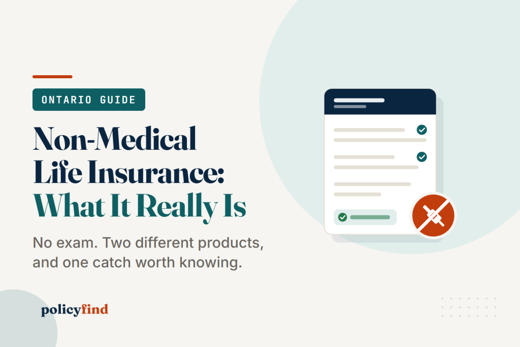 Non-medical life insurance application form with no medical exam required